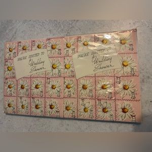 NOS vintage 1950/60 wedding shower invitations with envelopes. Sealed package.